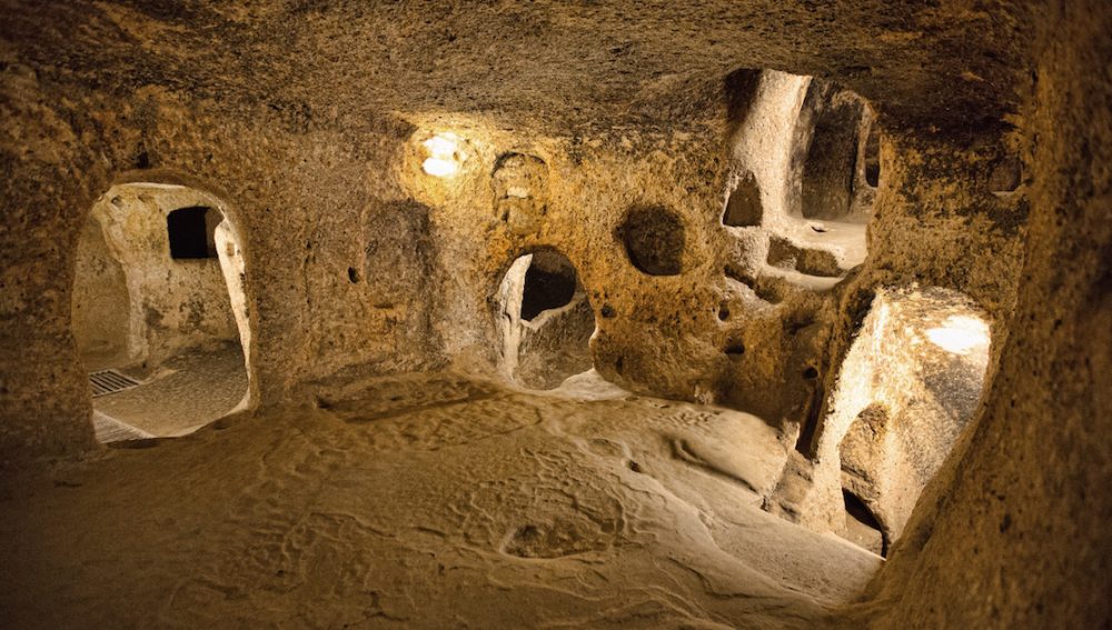 Tunnels in every direction make the enormous Derinkuyu complex.