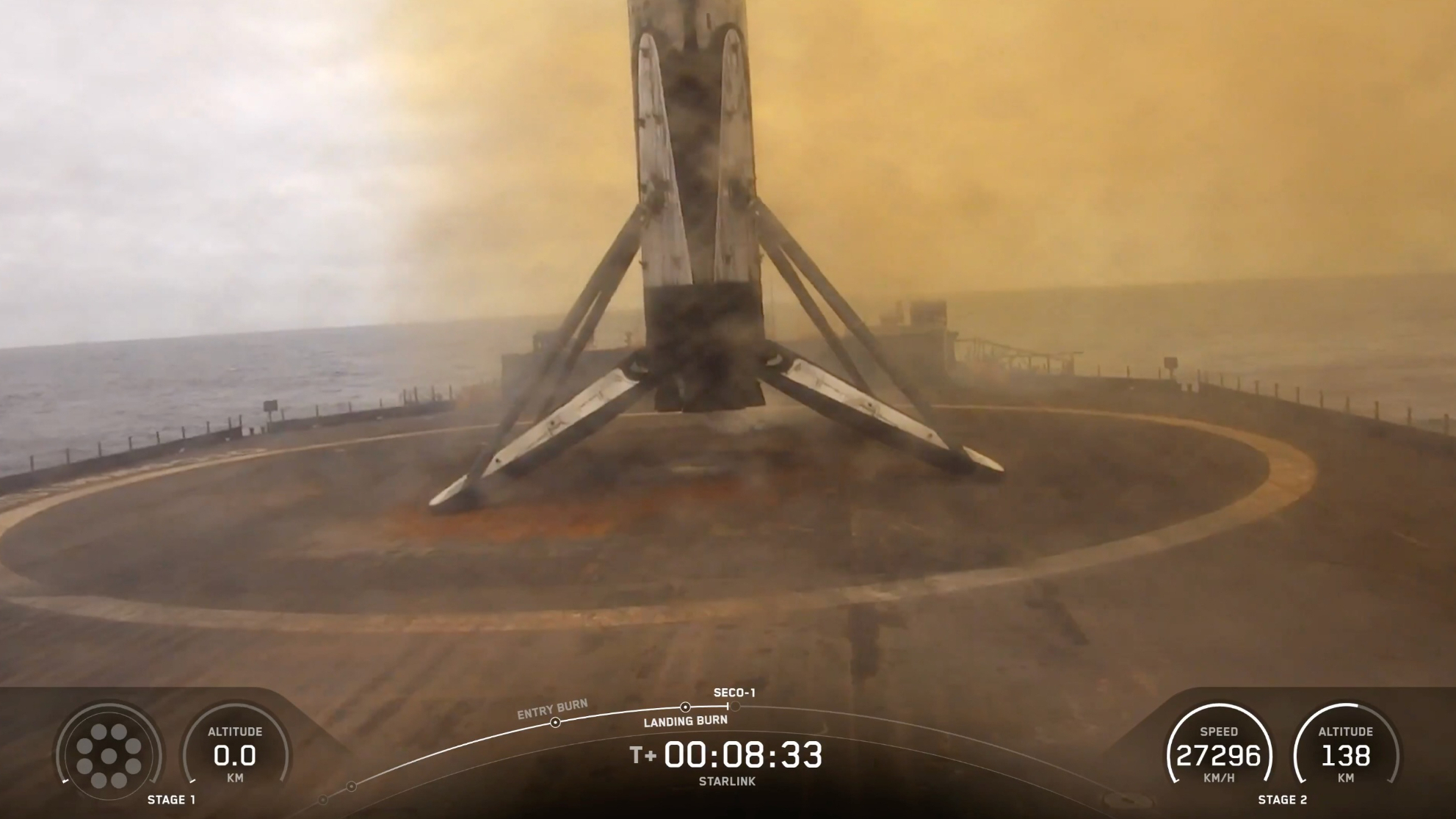 Посадка первой ступени Falcon 9
