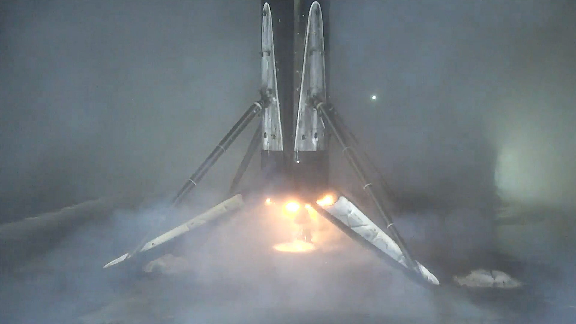 Посадка первой ступени ракеты Falcon 9